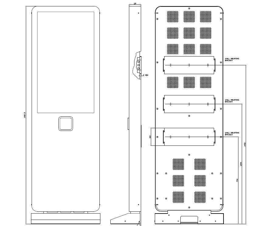 Designs for the totem-style contactless kiosk