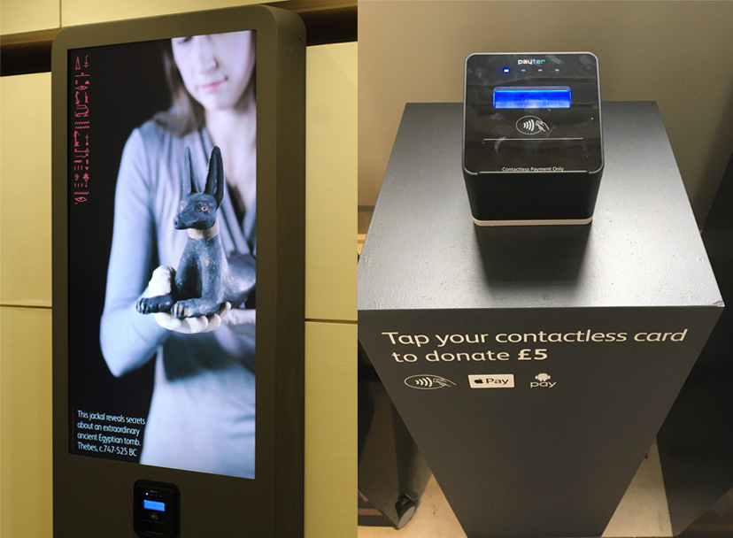 Two contactless donation experiences at National Museum of Scotland