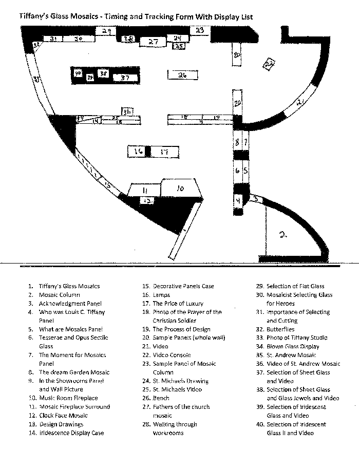 printed exhibition map for timing and tracking study