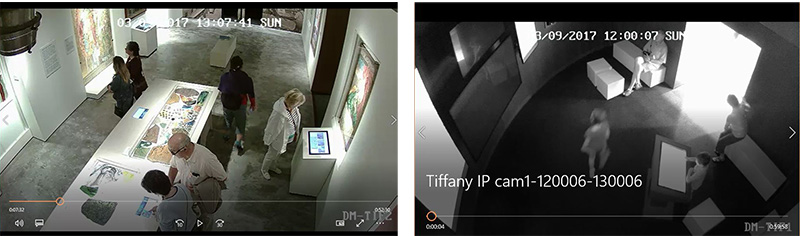 screen shots of camera video with visitors