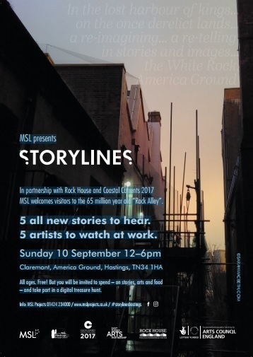 Colour poster of dark alleyway 