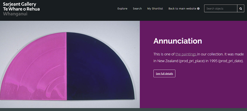 Fig 1. Prototype feature not included in final design: Automatic background colour based on the artwork’s primary colour.