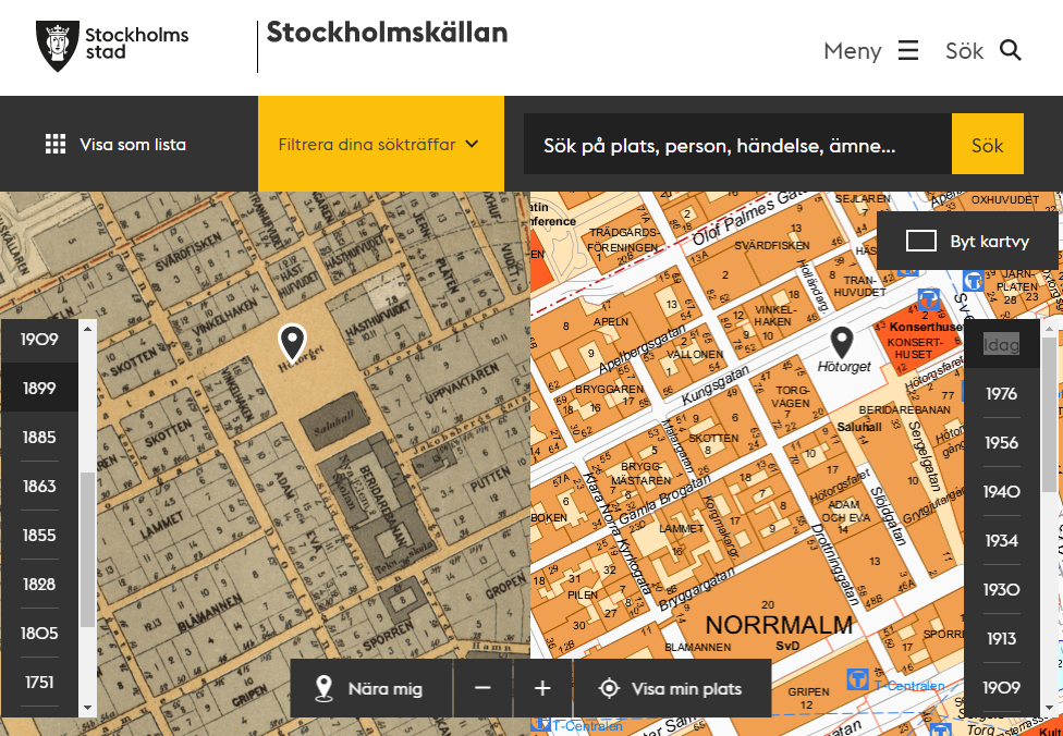 Two maps next to each other.